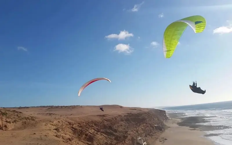 Beach Paragliding in Morocco: Flying Over the Atlantic