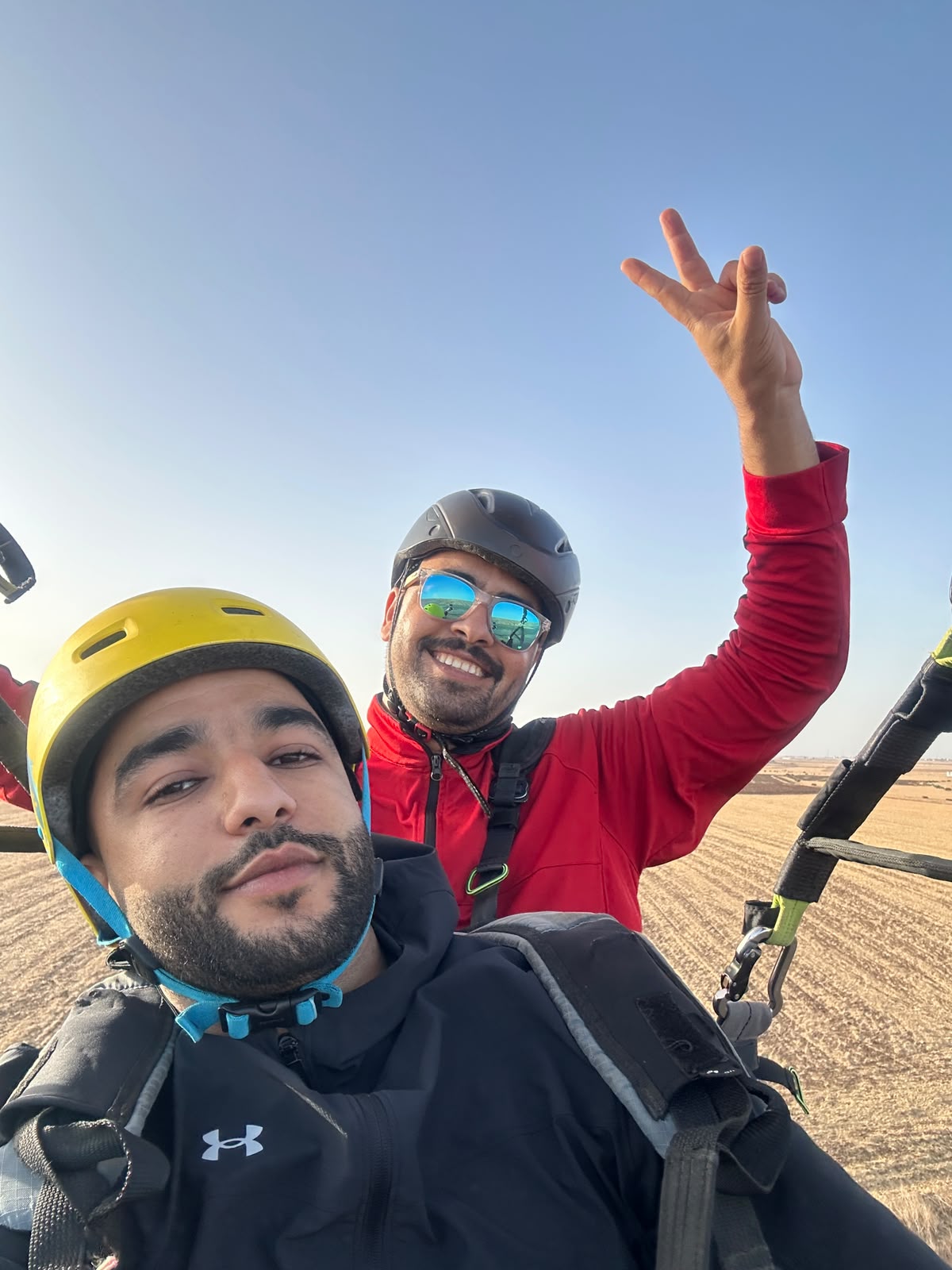 Tandem paragliding flight